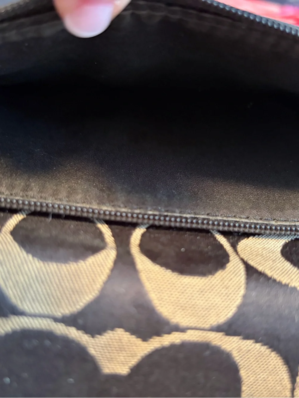 Coach Brown and Black Signature Canvas Wallet
